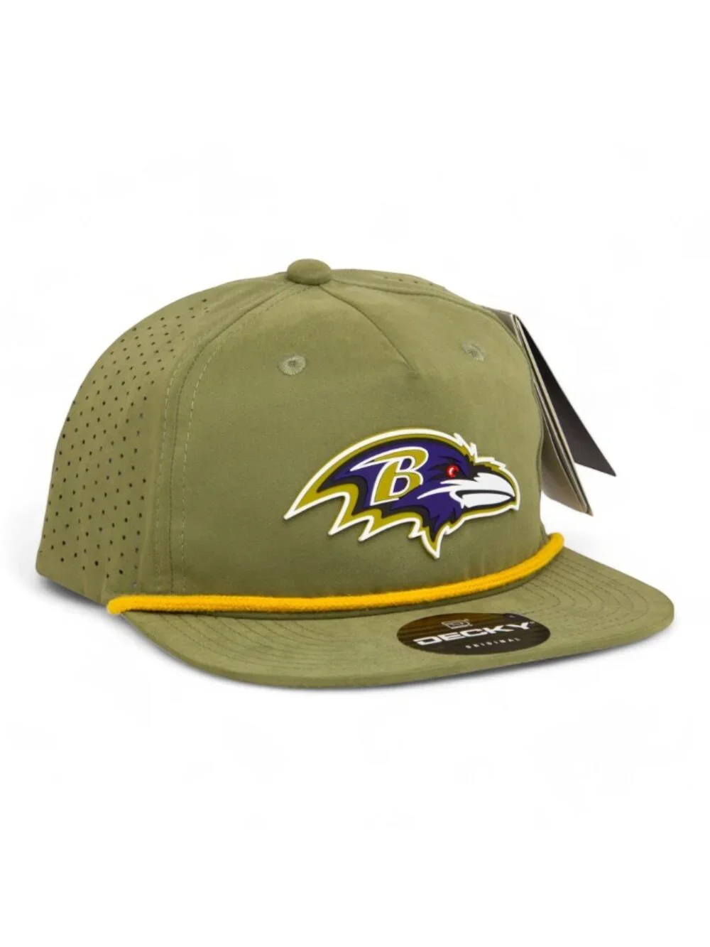 Baltimore Ravens 3D Perforated Rope Hat- Loden/ Amber